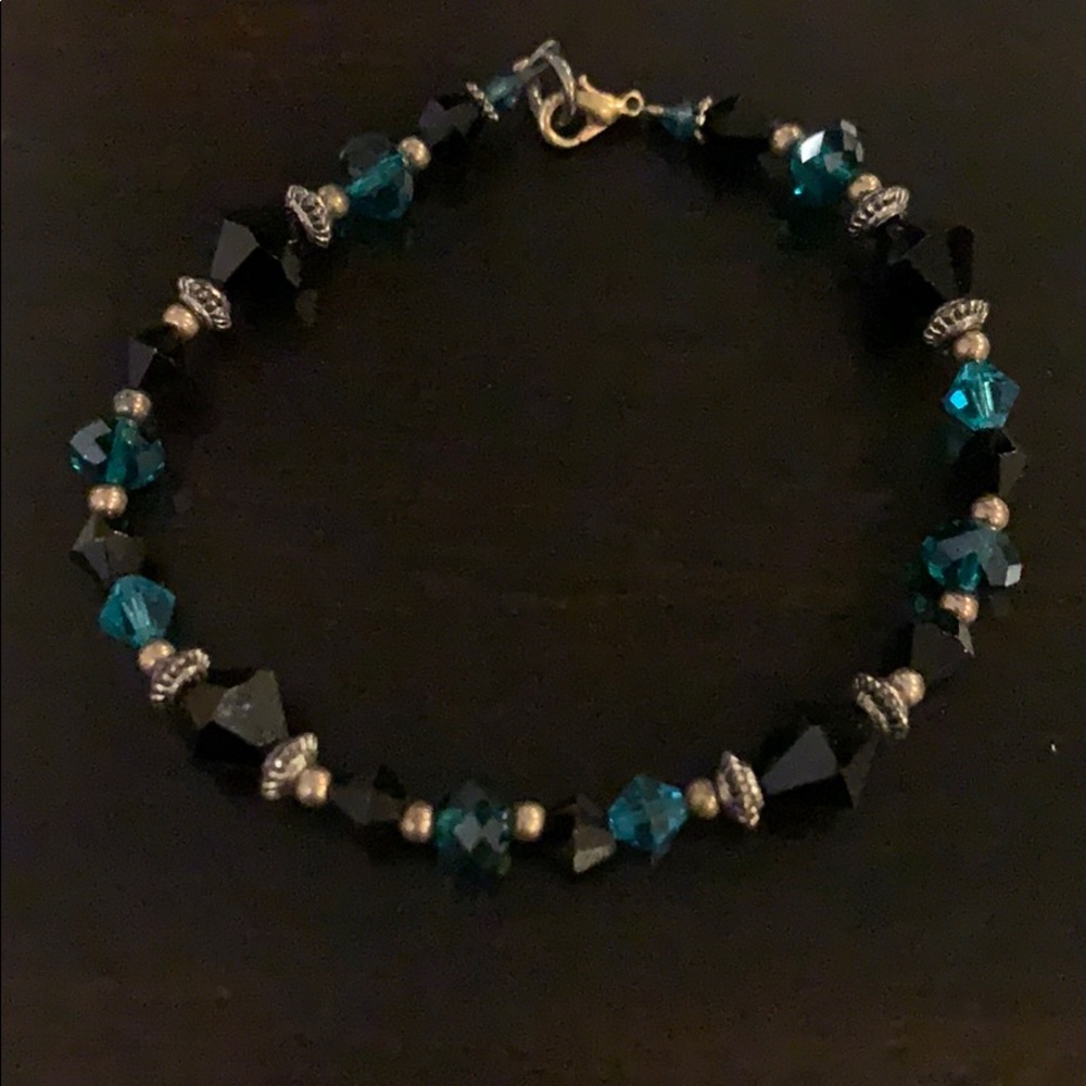 Black and blue crystal bracelet